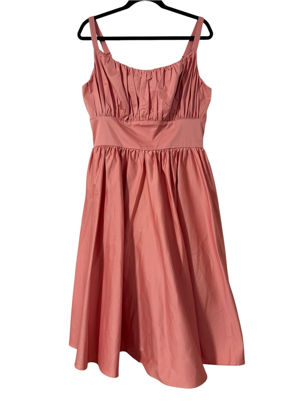 Vixen By Micheline Pitt Ingenue Swing Dress in Blush Pink Sateen XL NWT FLAWED - Picture 2 of 16